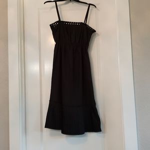 Black midi dress